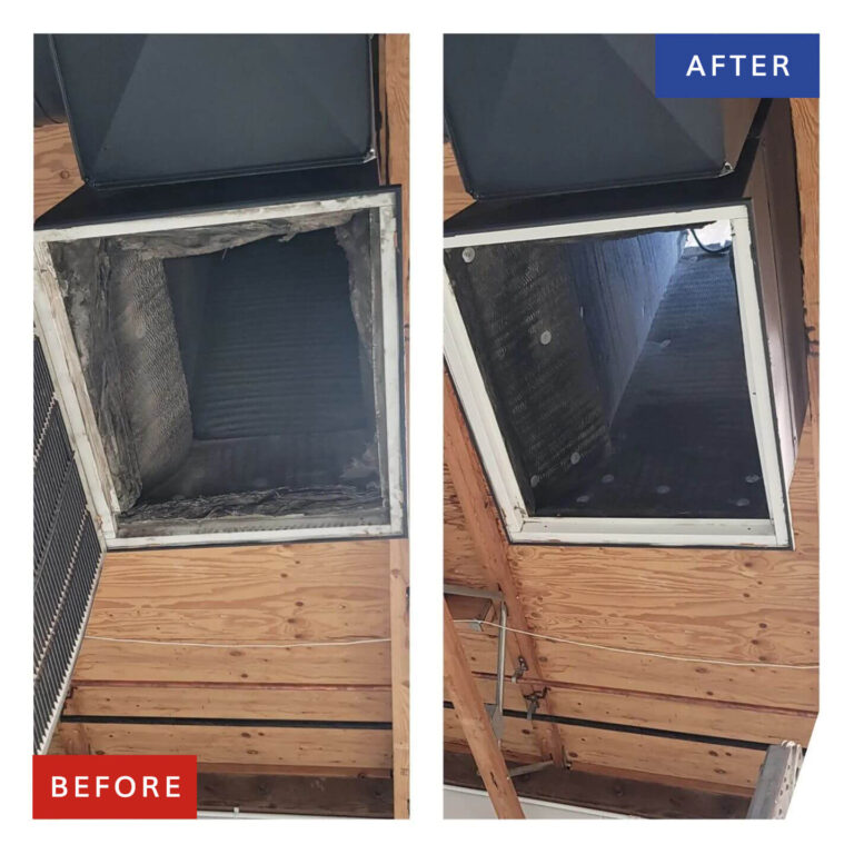 Los Angeles duct cleaning before and after
